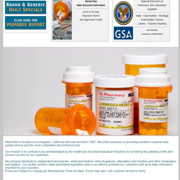 Pharmaceutical Website Design AmwRx.com