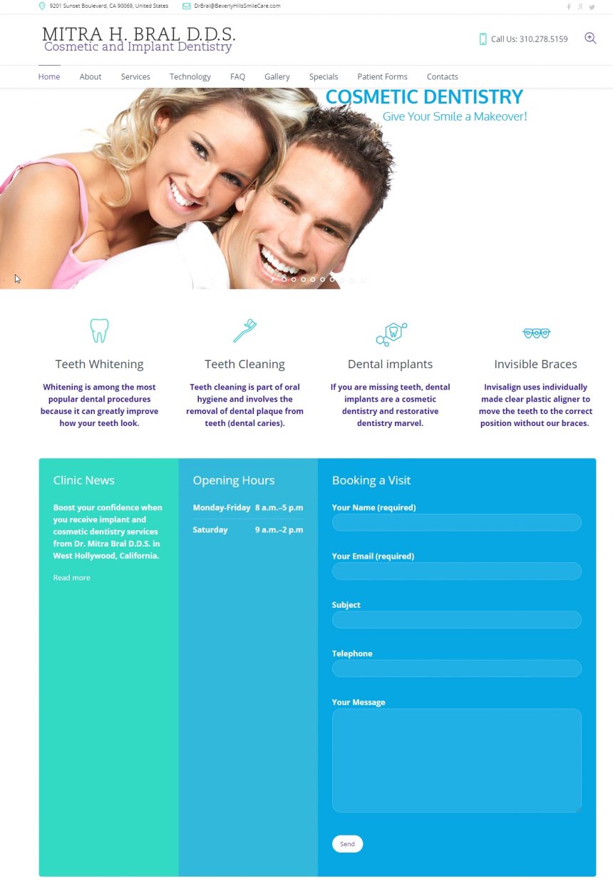 Dental Website Design BeverlyHillsSmileCare.com