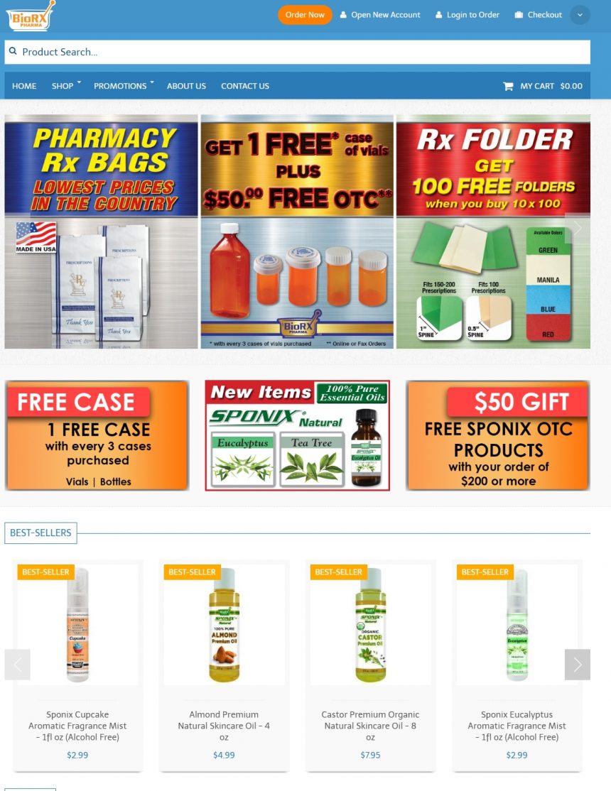 Pharmaceutical Website Design Biorxlabs.com