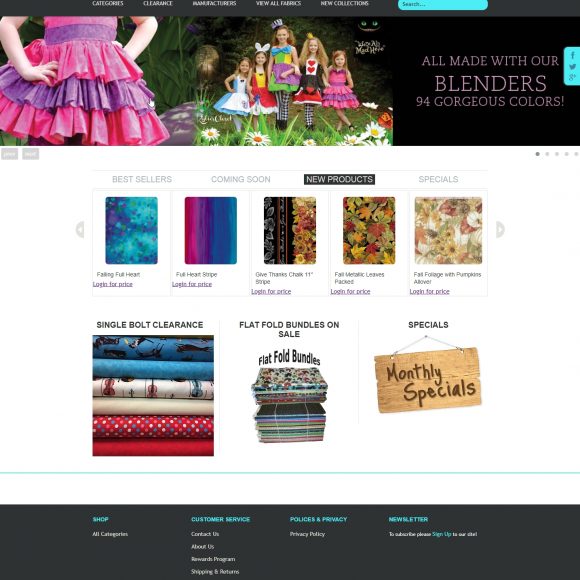Fabric Retail Website Fabric4Less.com