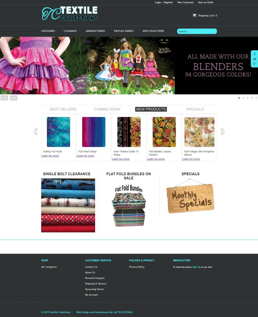 Fabric Retail Website Fabric4Less.com