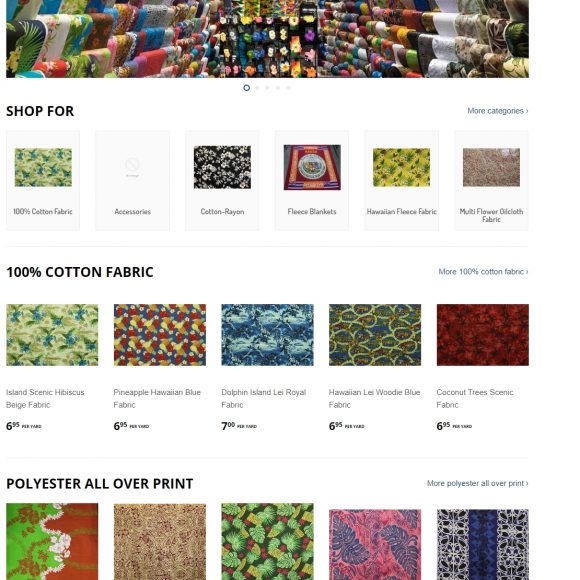 Fabric Retail Website IslandsFabric.com