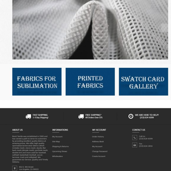 Fabric Retail Website RonitTextiles.com