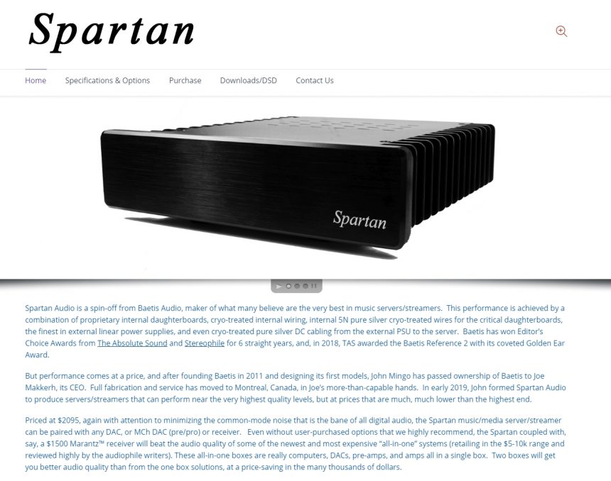 Audio Equipment Retailer Website SpartanAudioUSA.com